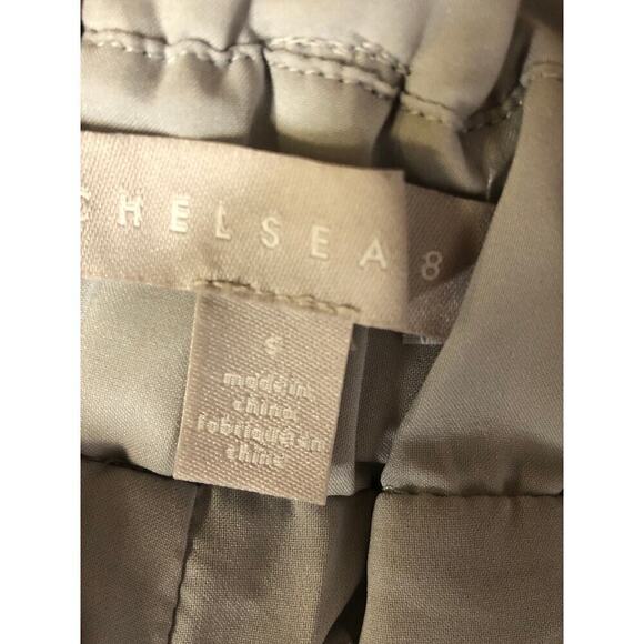 Chelsea28 Pant Sequin Embellished Straight Leg Elastic Waist Silver NWT Small - Picture 7 of 9